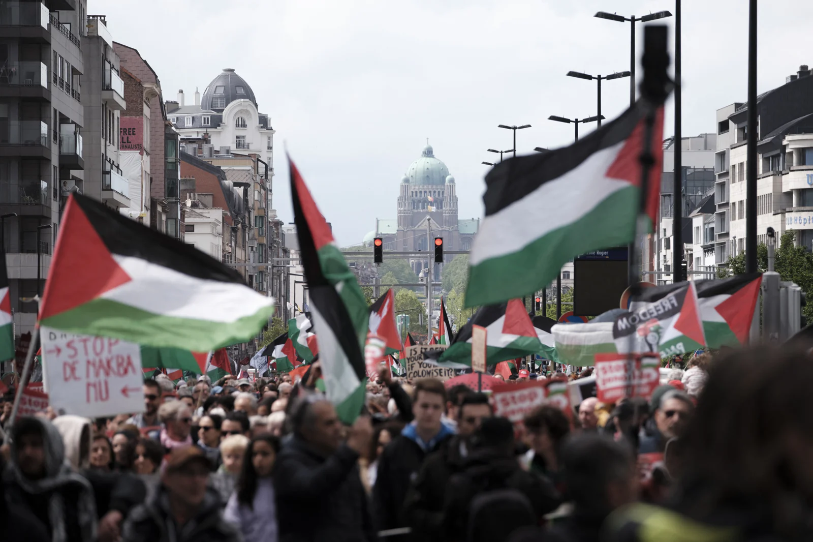 Brussels Pro-Palestinian Protest Calls for Sanctions